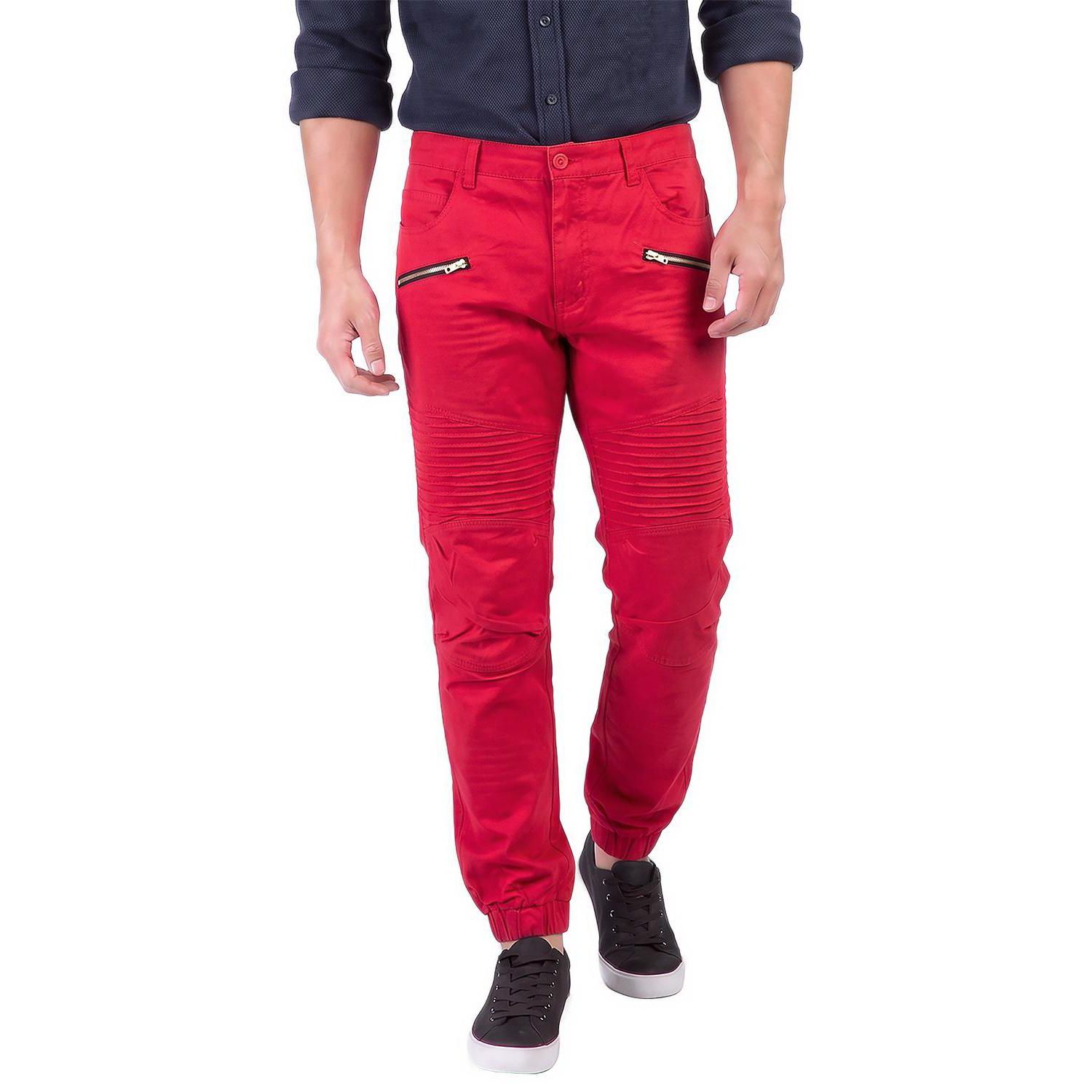 Men's Vibes Collection Moto Slim-Straight Jogger Pants