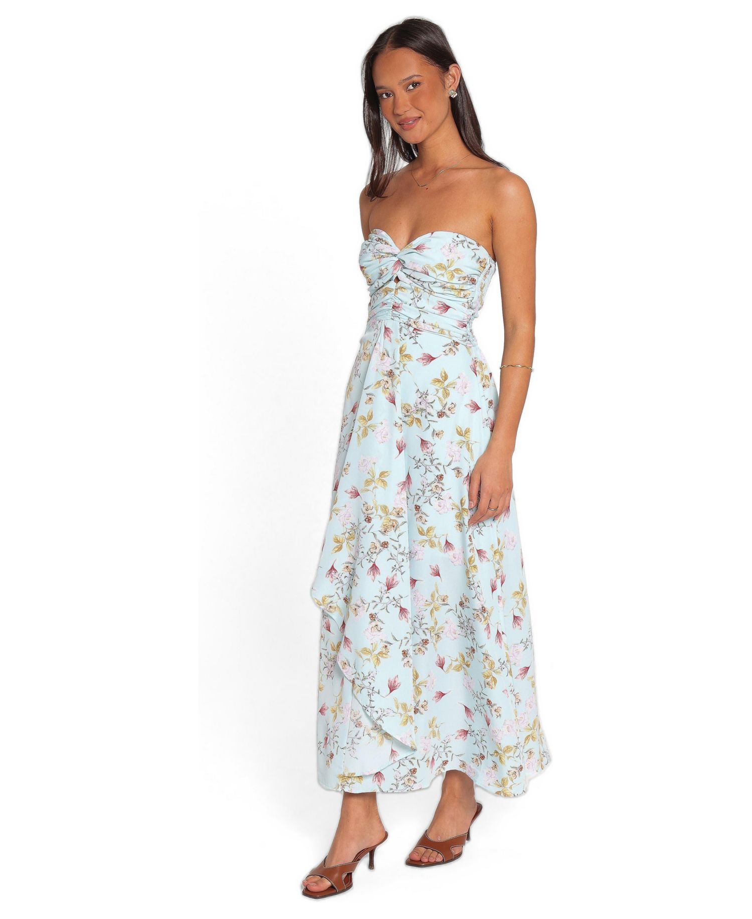 Women's Marta Strapless Floral A-Line Midi Dress