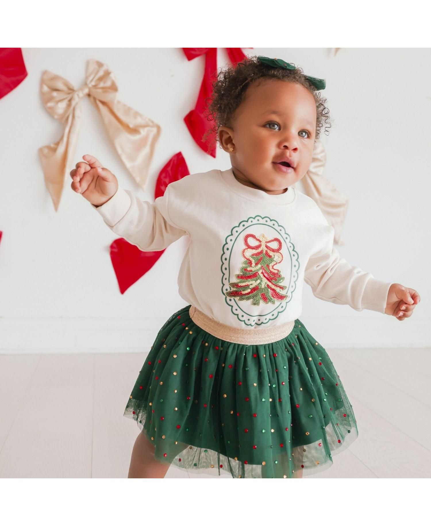 Girls' 4-16 Rhinestone Christmas Tutu Skirt