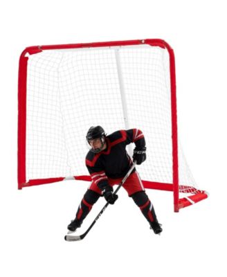 Street Hockey Goal, Steel Hockey Net with Powder-Coated Frame, Mesh Rope