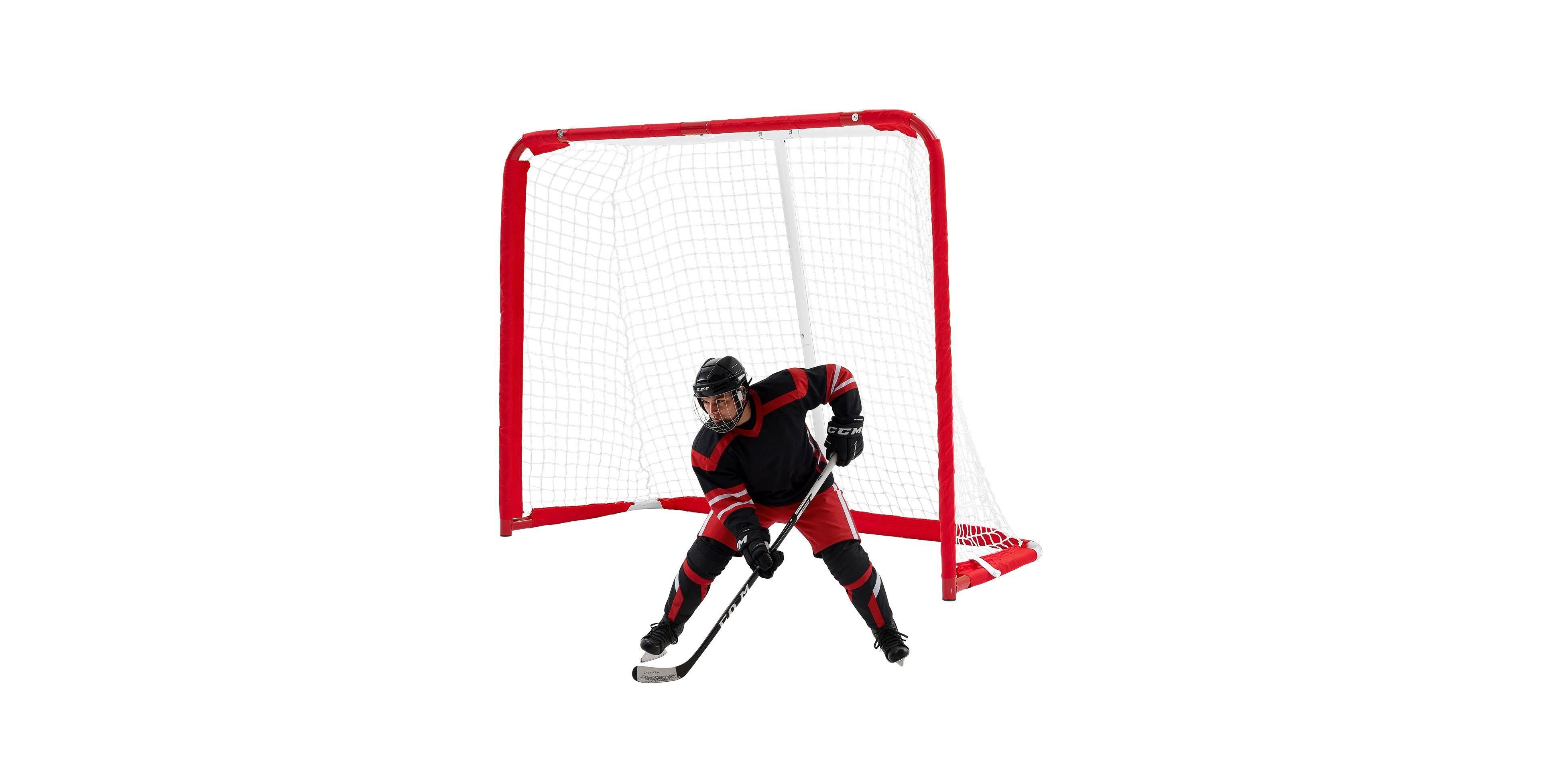 Glintex Street Hockey Goal, Steel Hockey Net with Powder-Coated Frame, Mesh Rope