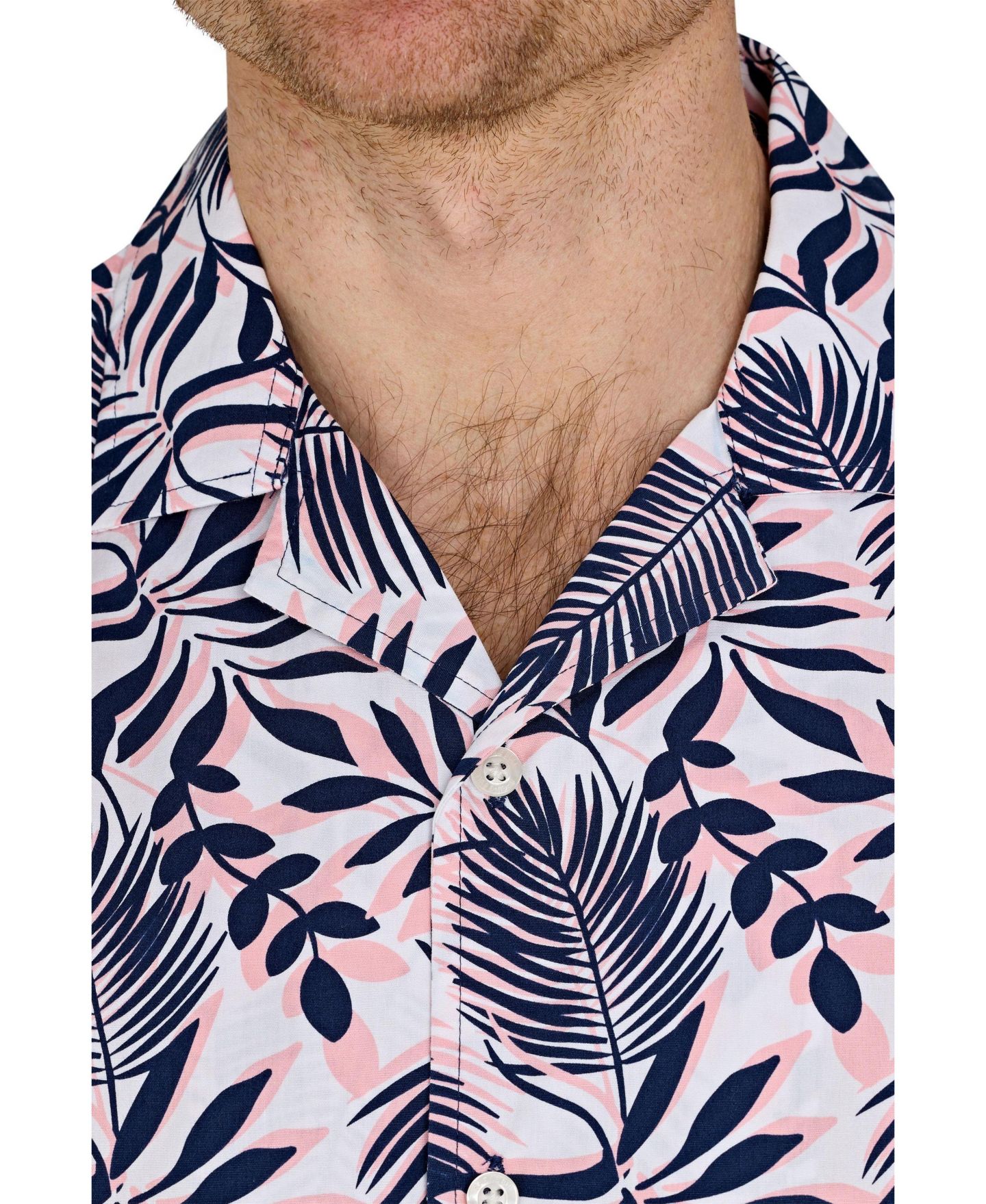 Мужская рубашка Raging Bull Large Fern Short-Sleeve Camp Classic-Fit, цвет: Тёмно-синий — фото 4