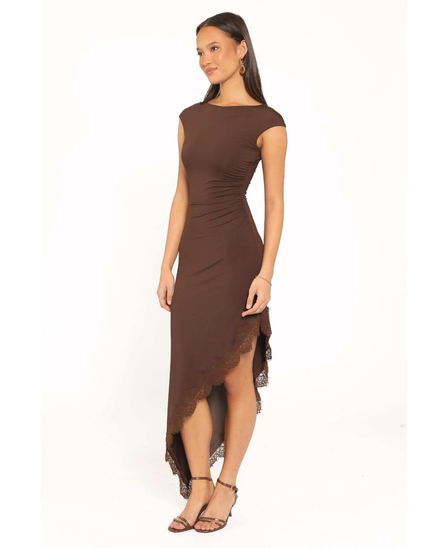 Women's Channing Boat Neck Lace Midi Dress