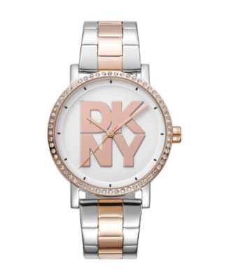 Women's Soho Logo Quartz Two-Tone Water-Resistant Stainless Steel Bracelet Watch, 36 mm