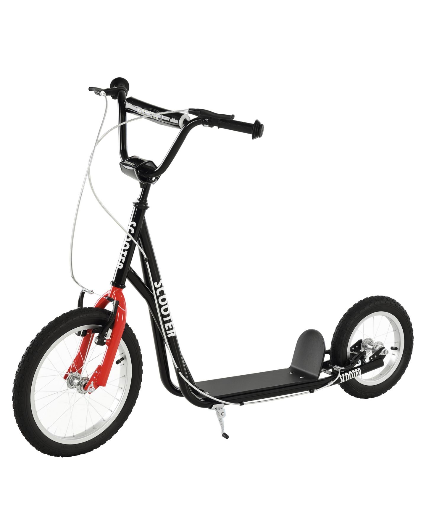 Детская игрушка Glintex Teens Kick Scooter with Dual Brakes, Adjustable Handlebar & Inflatable Tires, Holds 220 lbs, Ages 5+, цвет: Чёрный — фото 8