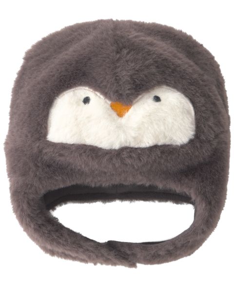 Головной убор Carter's Penguin Christmas Fleece Hat для мальчиков-малышей, цвет: Серый