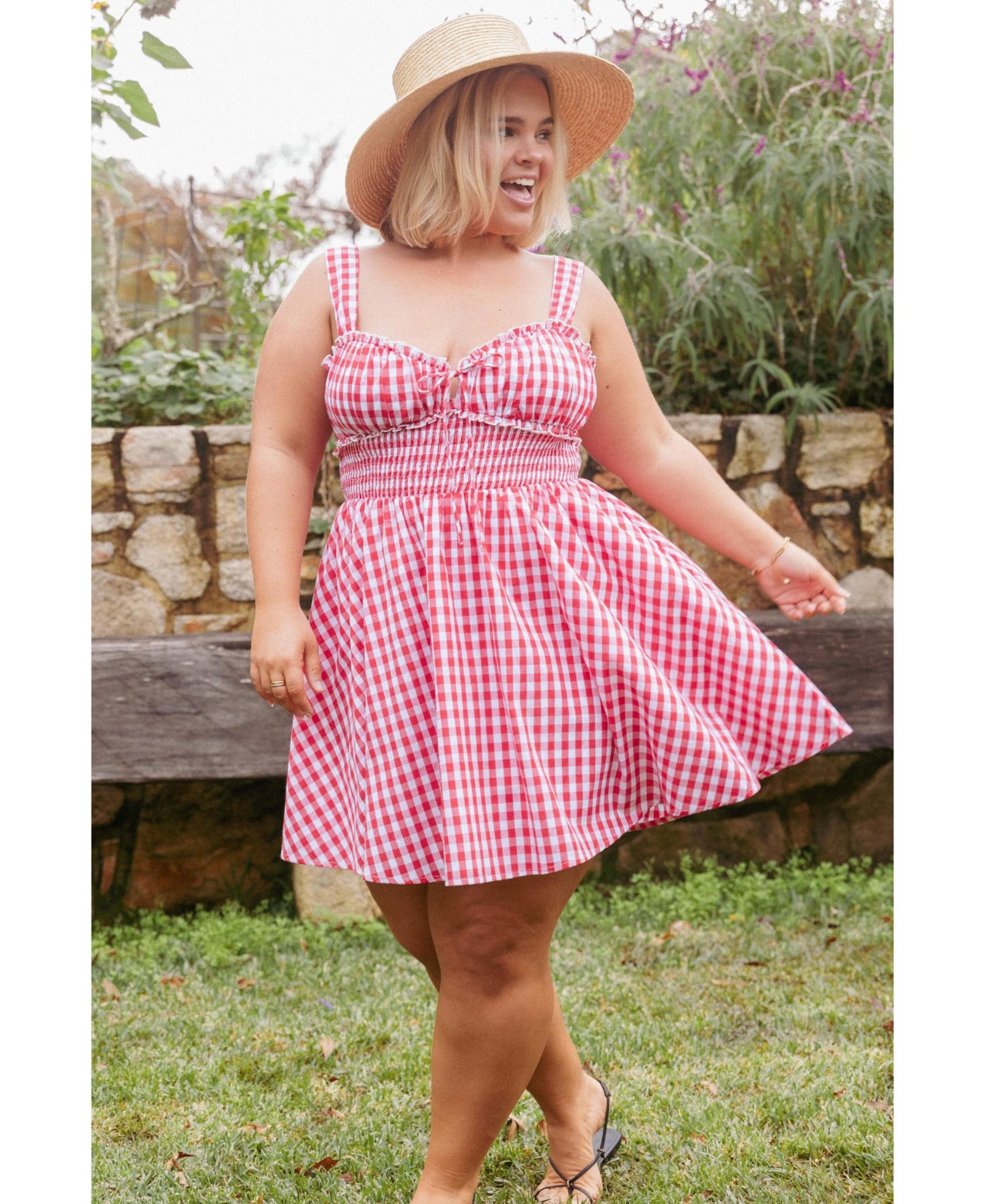 Women's Naima Gingham Sweetheart Dress