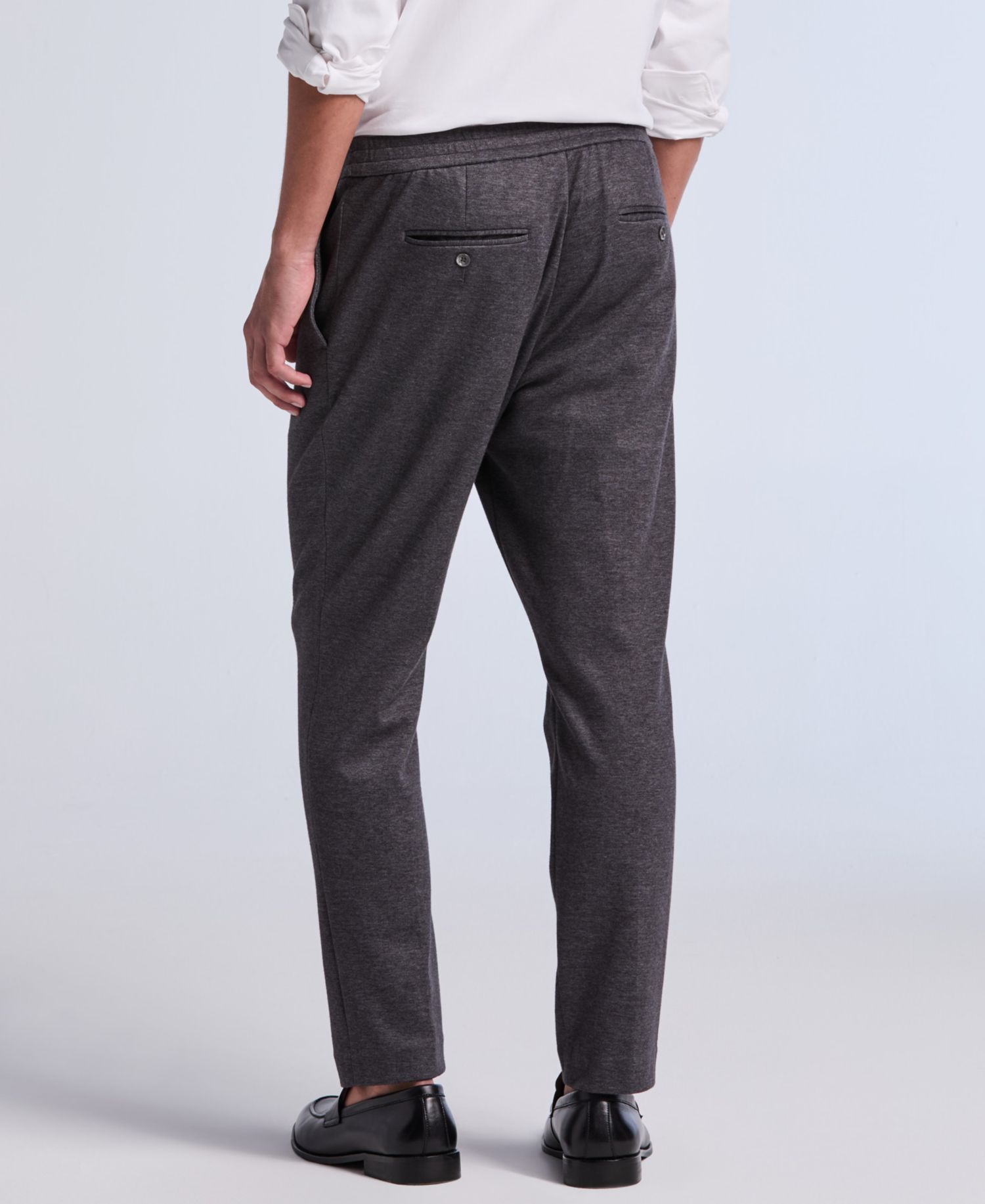 Men's Slim-Tapered Pleated Stretch Pants