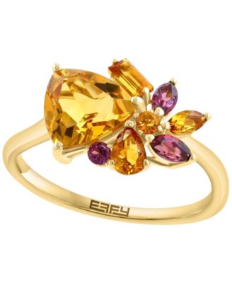Citrine Multigemstone Ring (2-1/10 ct. t.w.) in 14k Yellow Gold