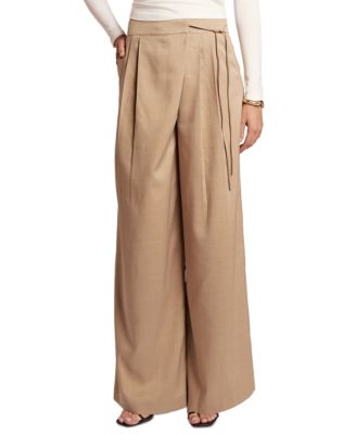 Women's Beatrice Wide-Leg Pleated Pants
