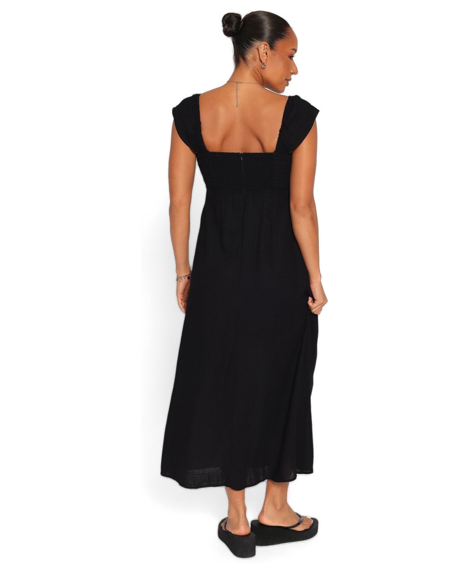 Women's Sirene Square Neckline A-Line Midi Dress