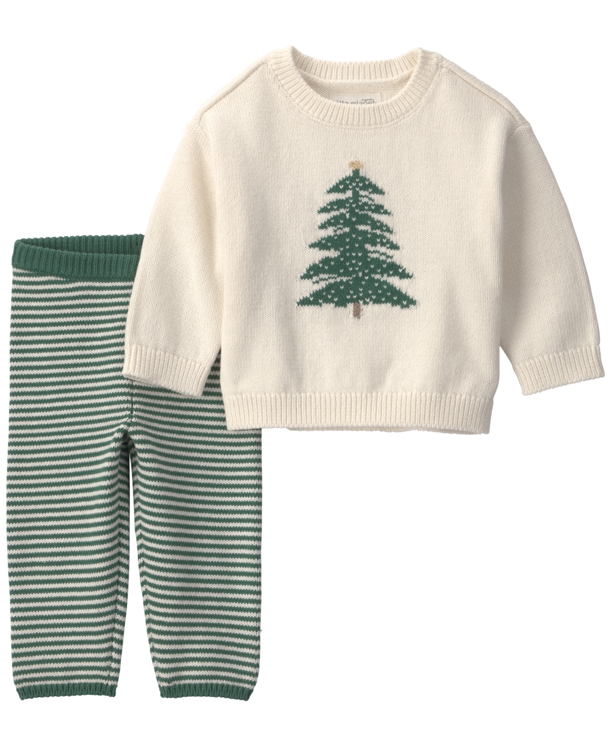 Carter's Little Planet By  Baby Boys' Or Baby Girls' Holiday-tree Graphic Sweater And Pants, 2-piece  In Multi