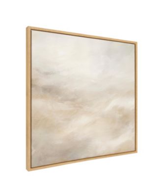 Sylvie Tonal Abstract Framed Canvas by The Creative Bunch Studio