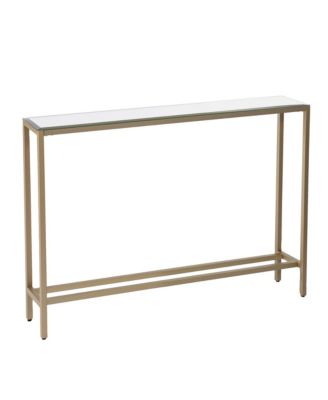 36" Silver and Gold Mirrored Glass Console Table
