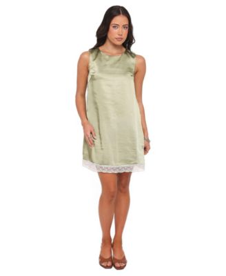 Women's Gretel High-Neckline Lace-Trim Mini Dress