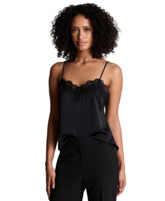 Women's Satin Lace-Trim V-Neck Camisole
