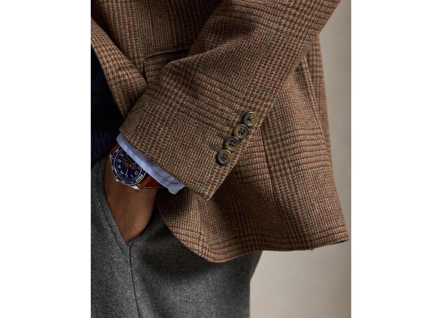 Men's Wool-Blend Glen Plaid Modern-Fit Sport Coat