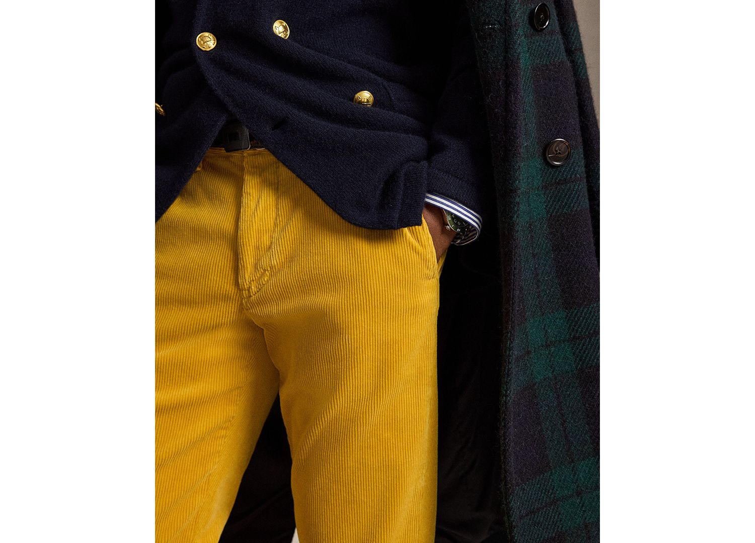Men's Stretch Straight-Fit Corduroy Pants