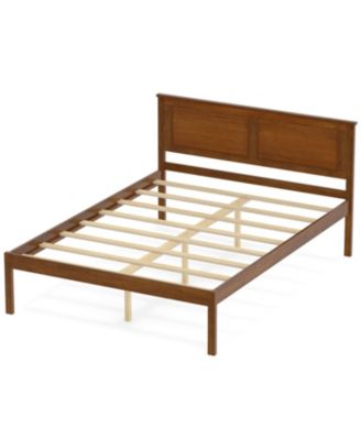 Full Queen Twin Size Bed Frame Farmhouse Wooden Platform Bed with Headboard Full Size