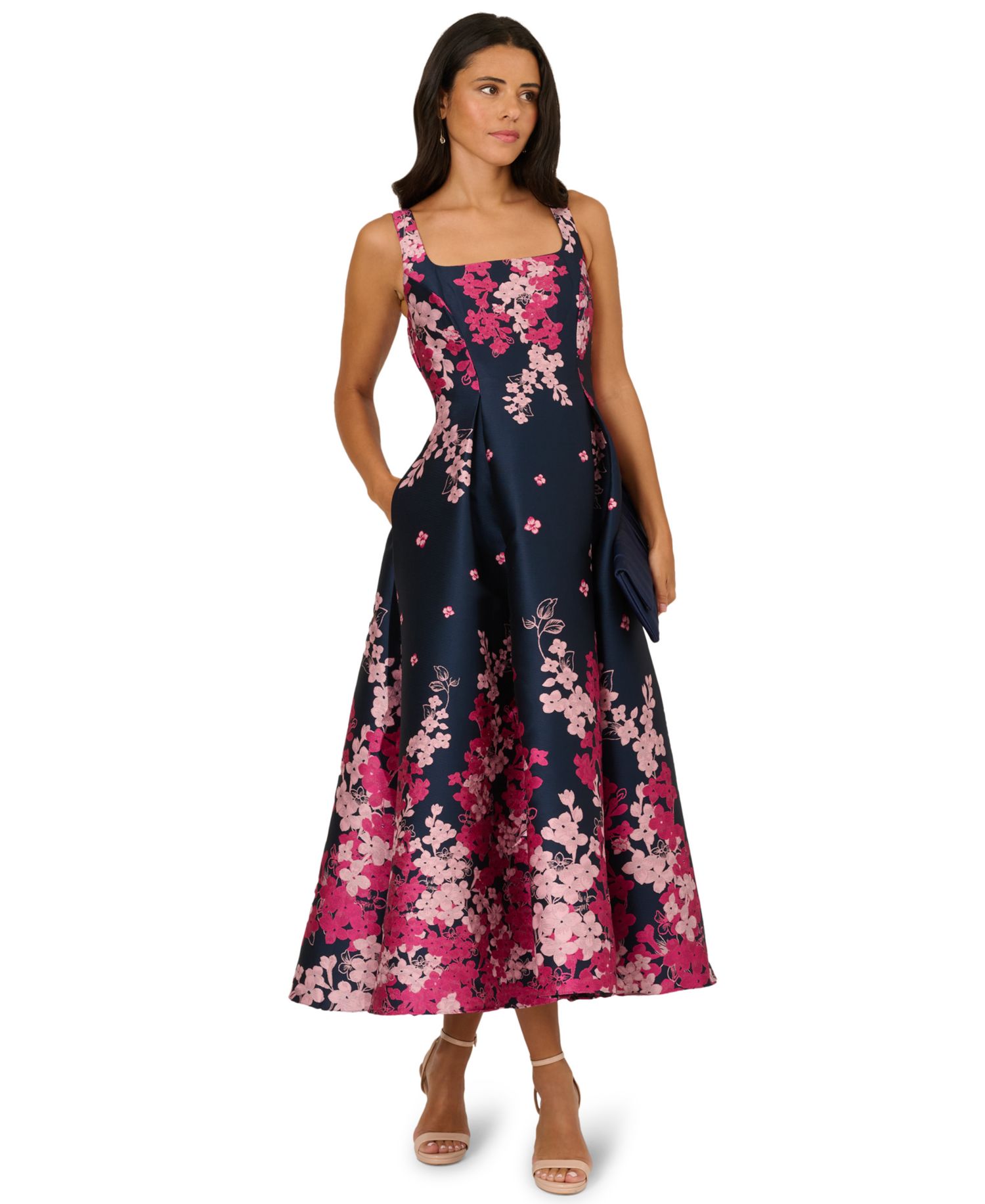 Women's Jacquard Fit & Flare Dress