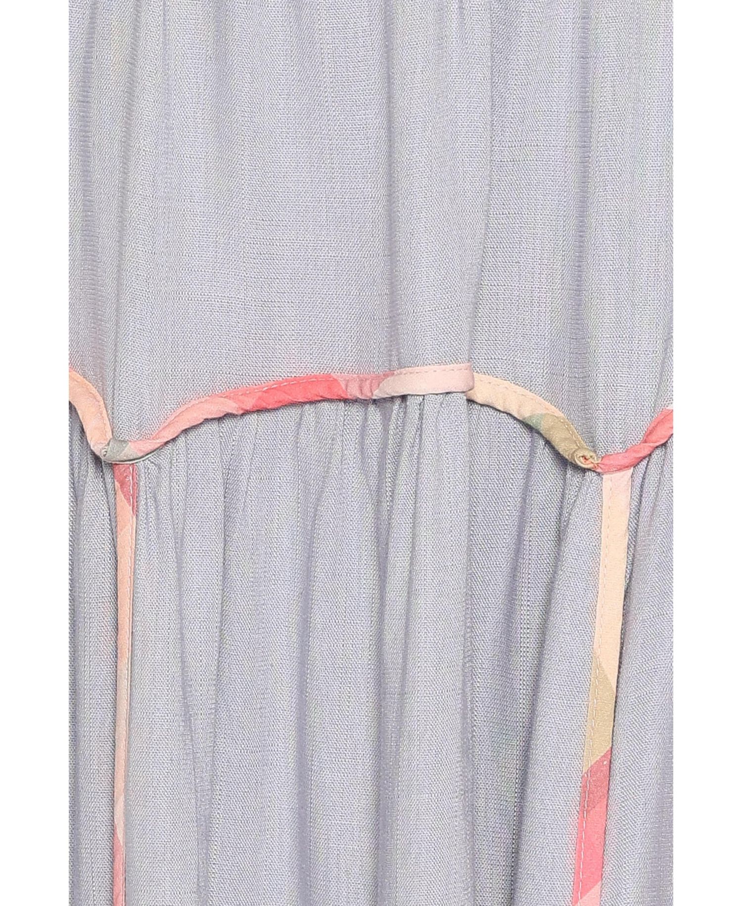 Women's Kyla A-Line Sleeveless Contrast Print Trim Maxi Dress