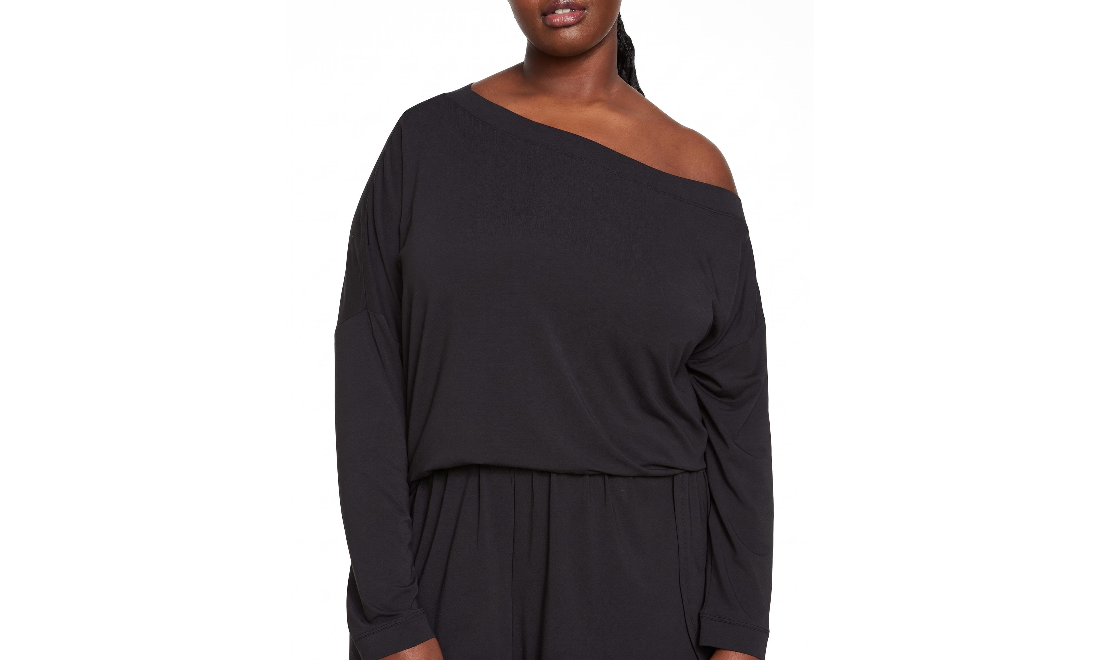 Universal Standard Plus Ultimates Dolci Off-the-Shoulder Long-Sleeve Lounge Top