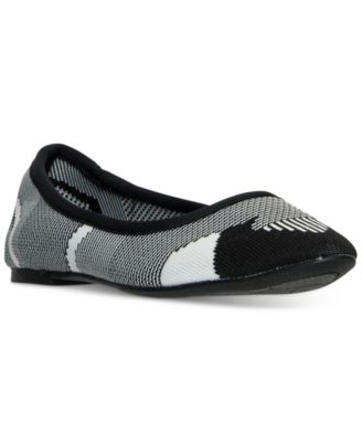 skechers black and white flats