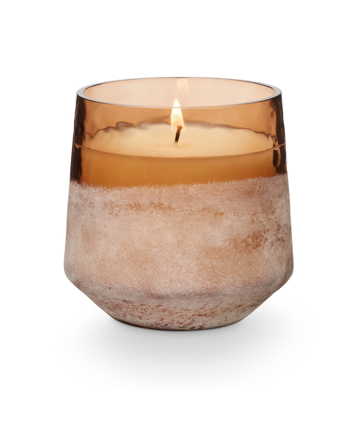 Illume Terra Tabac Baltic Glass Candle In Orange