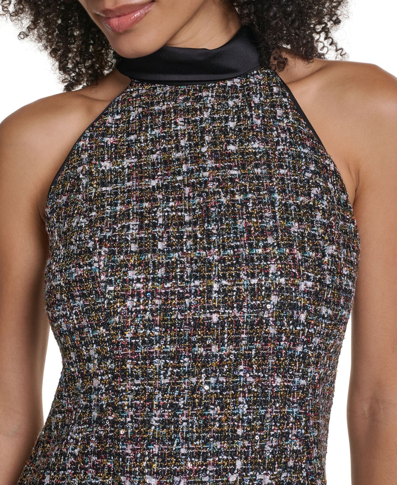 Women's Tweed Halter Dress