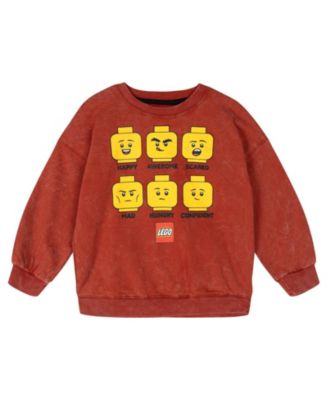 Toddler Boys' 2T-5T Face Grid Graphic Crewneck Cotton-Blend Sweatshirt