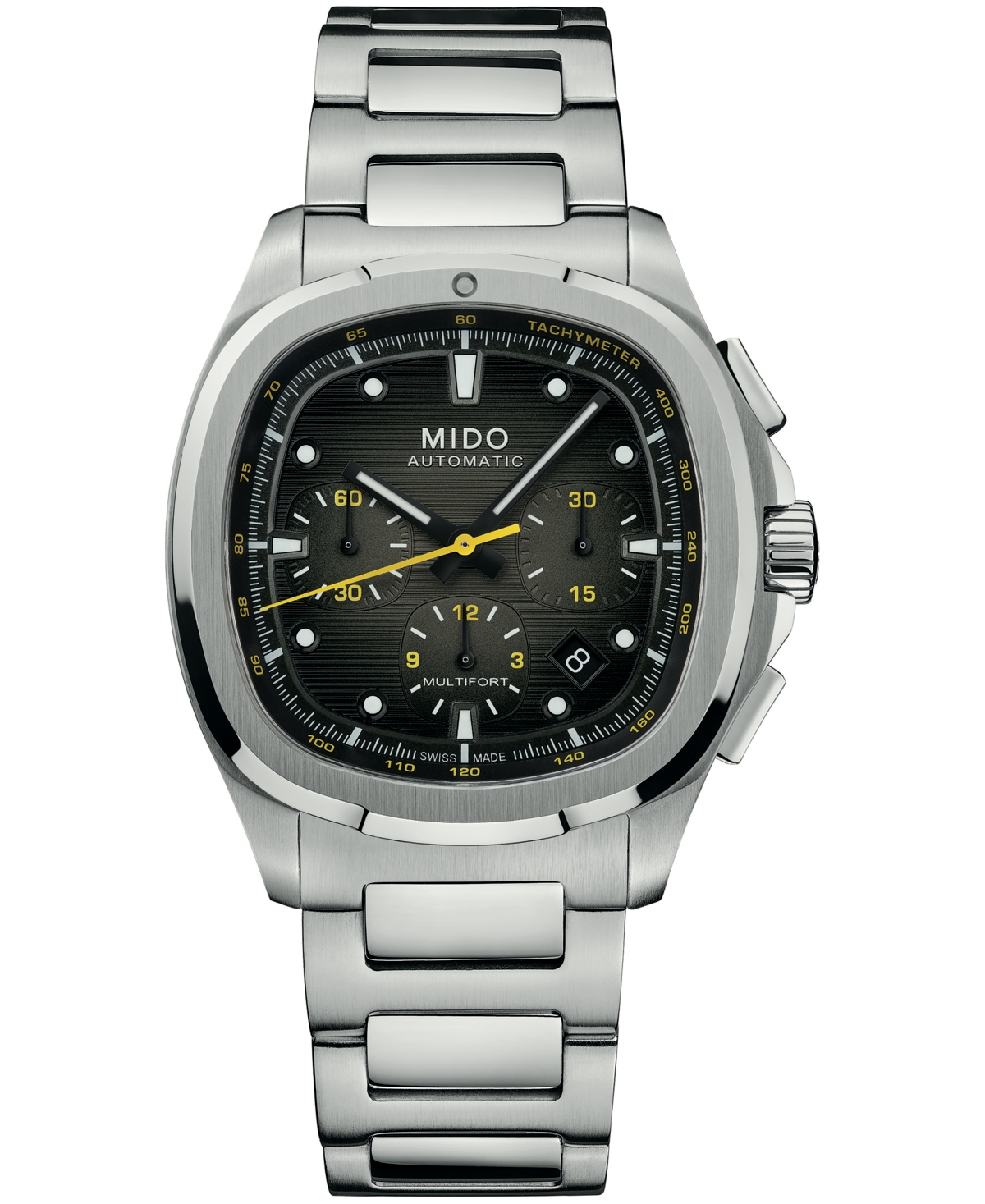 Mido Men's Swiss Automatic Multifort Tv Chronograph Stainless Steel Watch, 42mm
