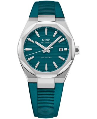 Men's Automatic Multifort One Crown Rubber Strap Watch 40mm
