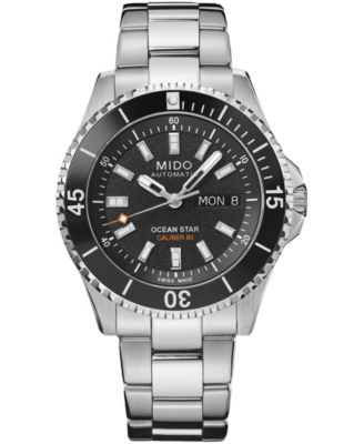 Men's Swiss Automatic Ocean Star Day/Date Silver Stainless Steel Bracelet Watch 41mm
