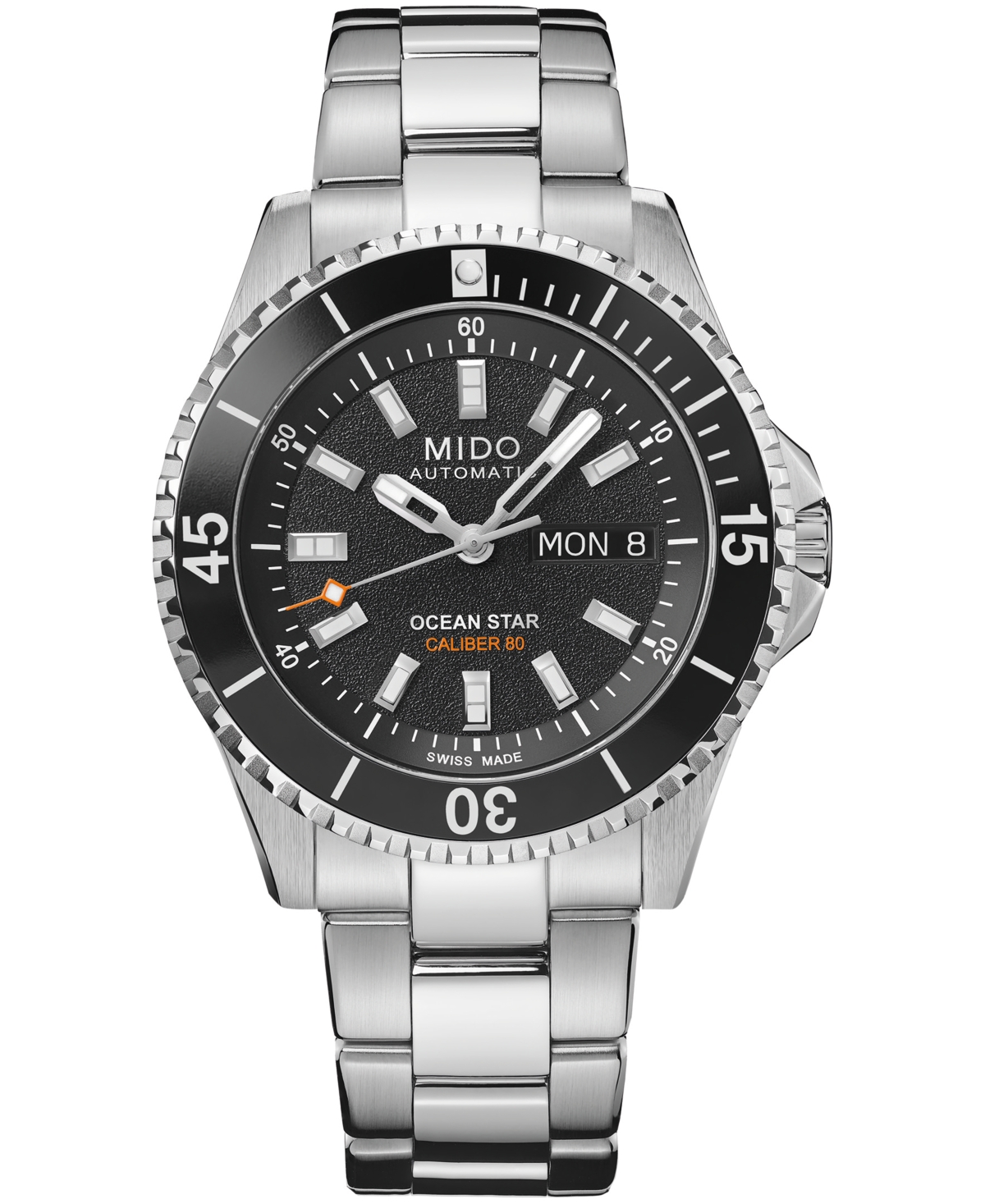 Mido Men's Swiss Automatic Ocean Star Water-Resistant Day/Date Stainless Steel Bracelet Watch, 41mm