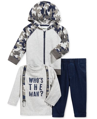 First Impressions Hoodie, Graphic-Print T-Shirt & Jeans, Baby Boys (0-24 months), Only at Macy's