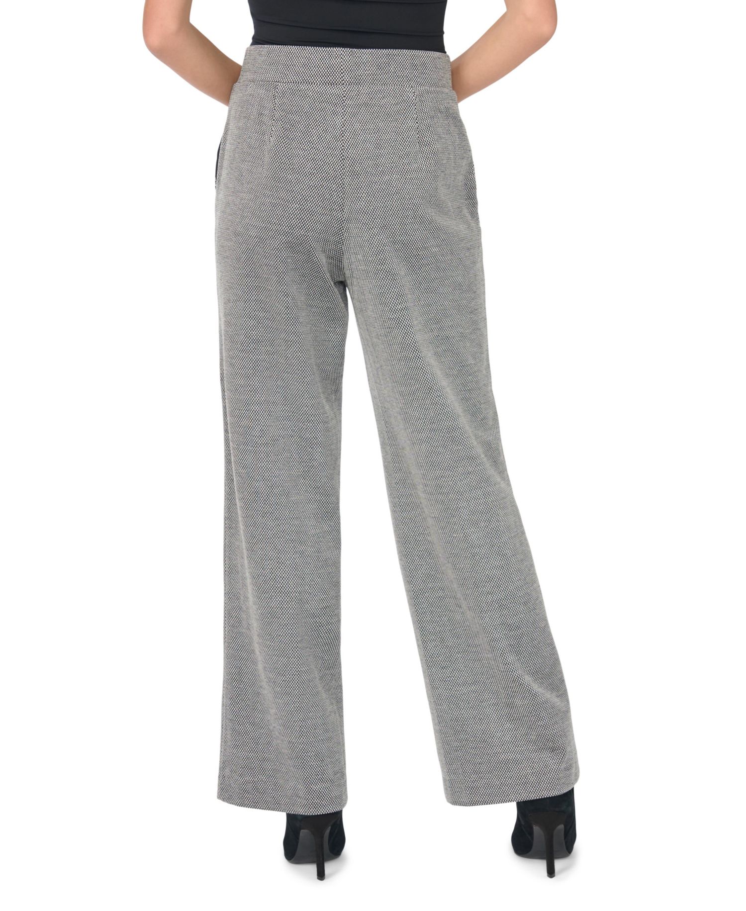 Women's Pintuck High-Rise Wide-Leg Pants