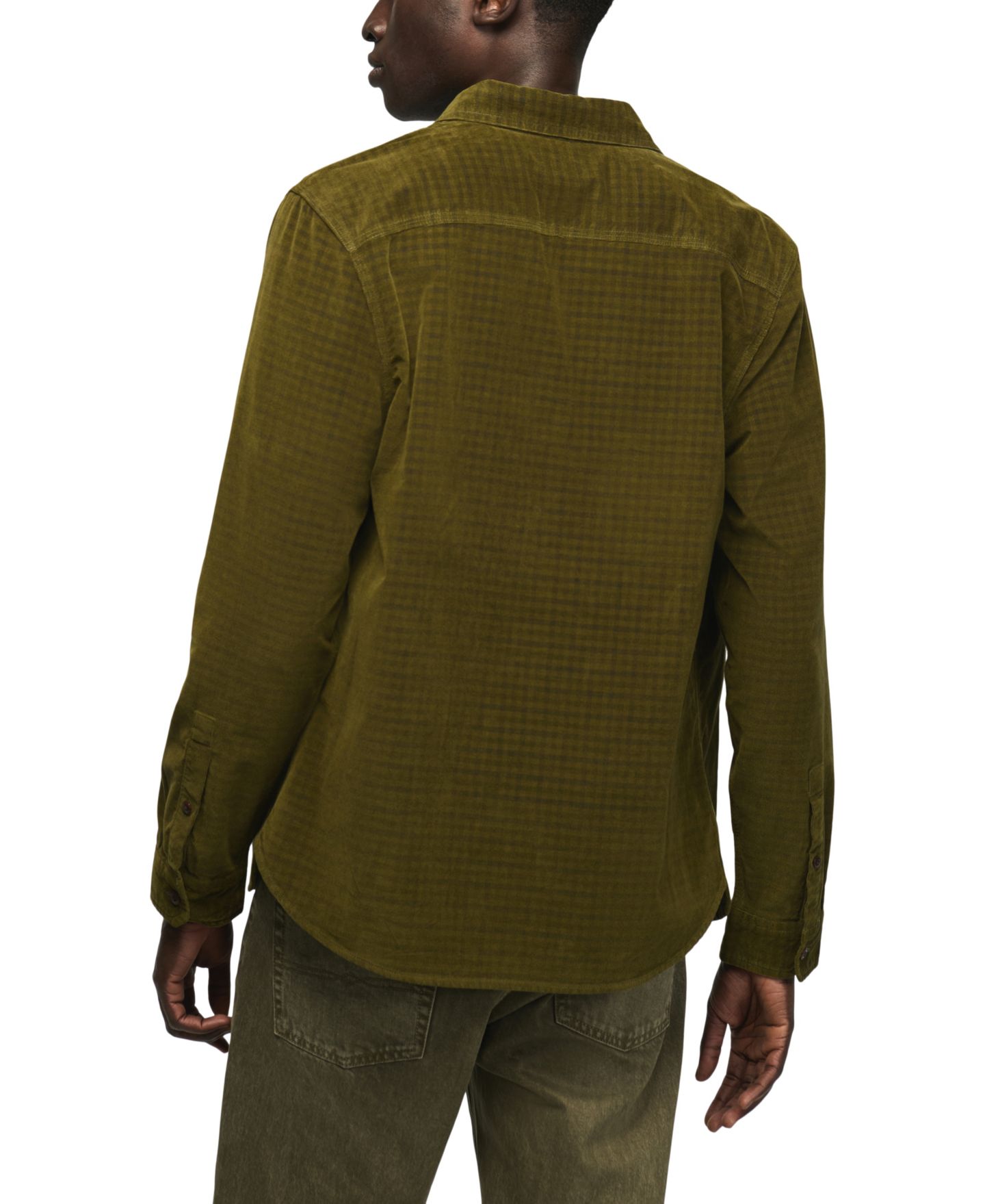 Мужской топ Lucky Brand Corduroy Plaid Long-Sleeve Workshirt, цвет: Зелёный клетчатый — фото 5