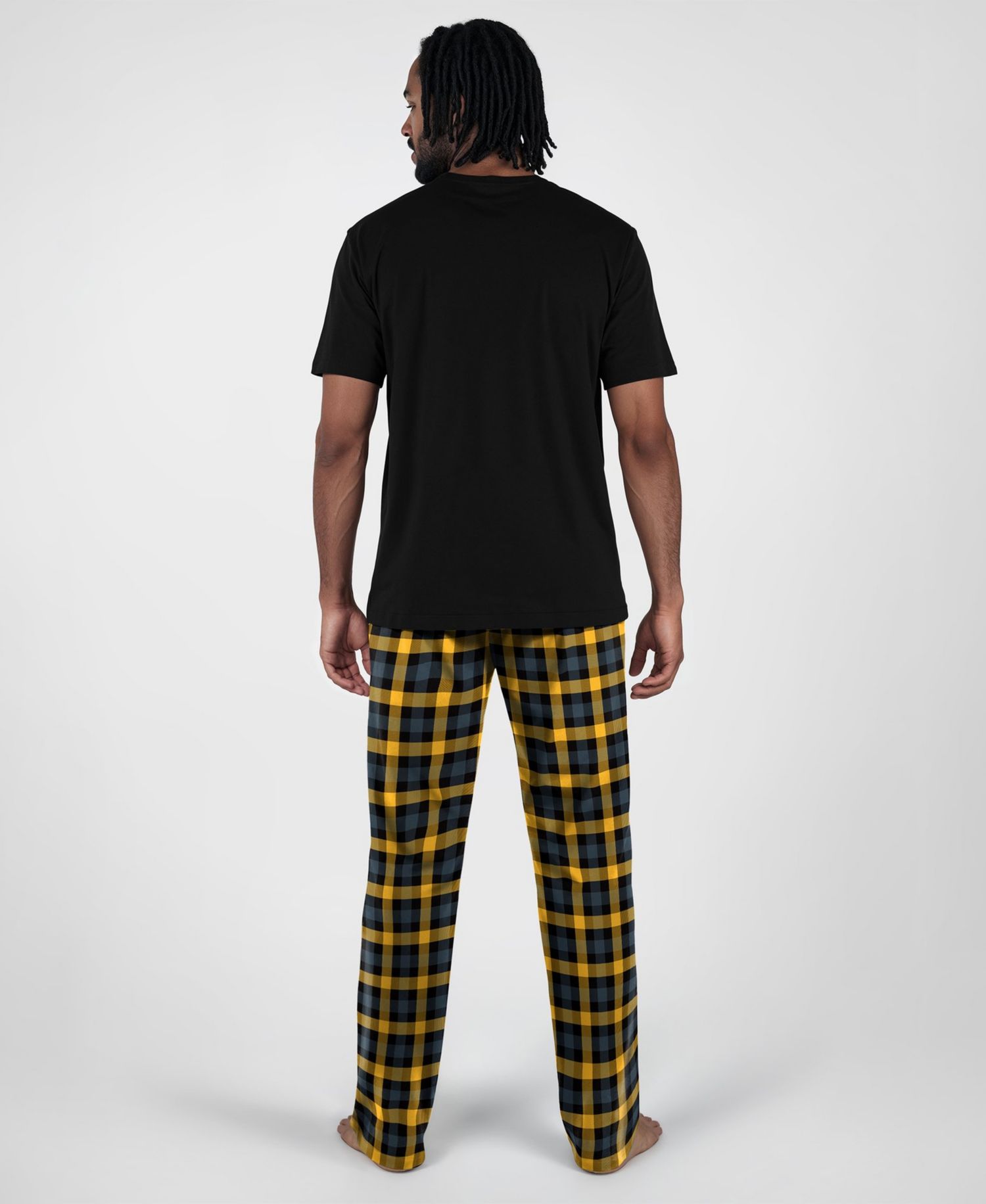 Men's Black Pittsburgh Steelers Highland Sleep Set