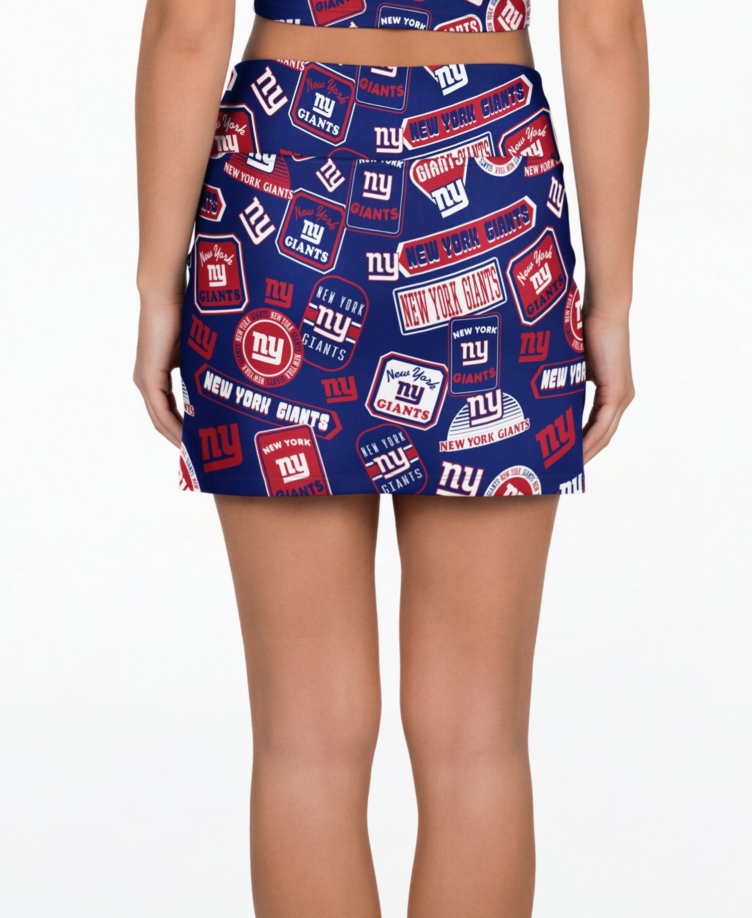 Women's Royal New York Giants Grady Allover Print Sleep Skort