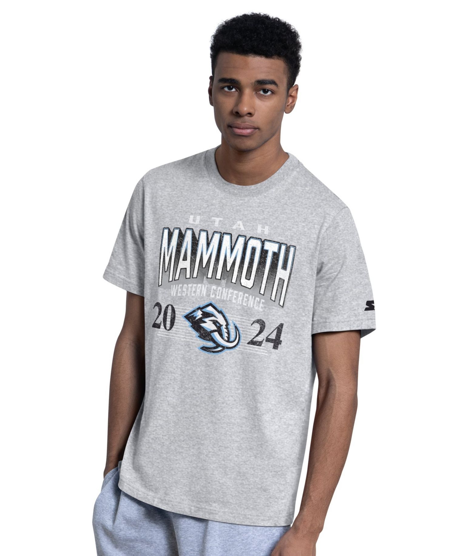 Men's Black/Heather Gray Utah Mammoth Two-Pack T-Shirt Set