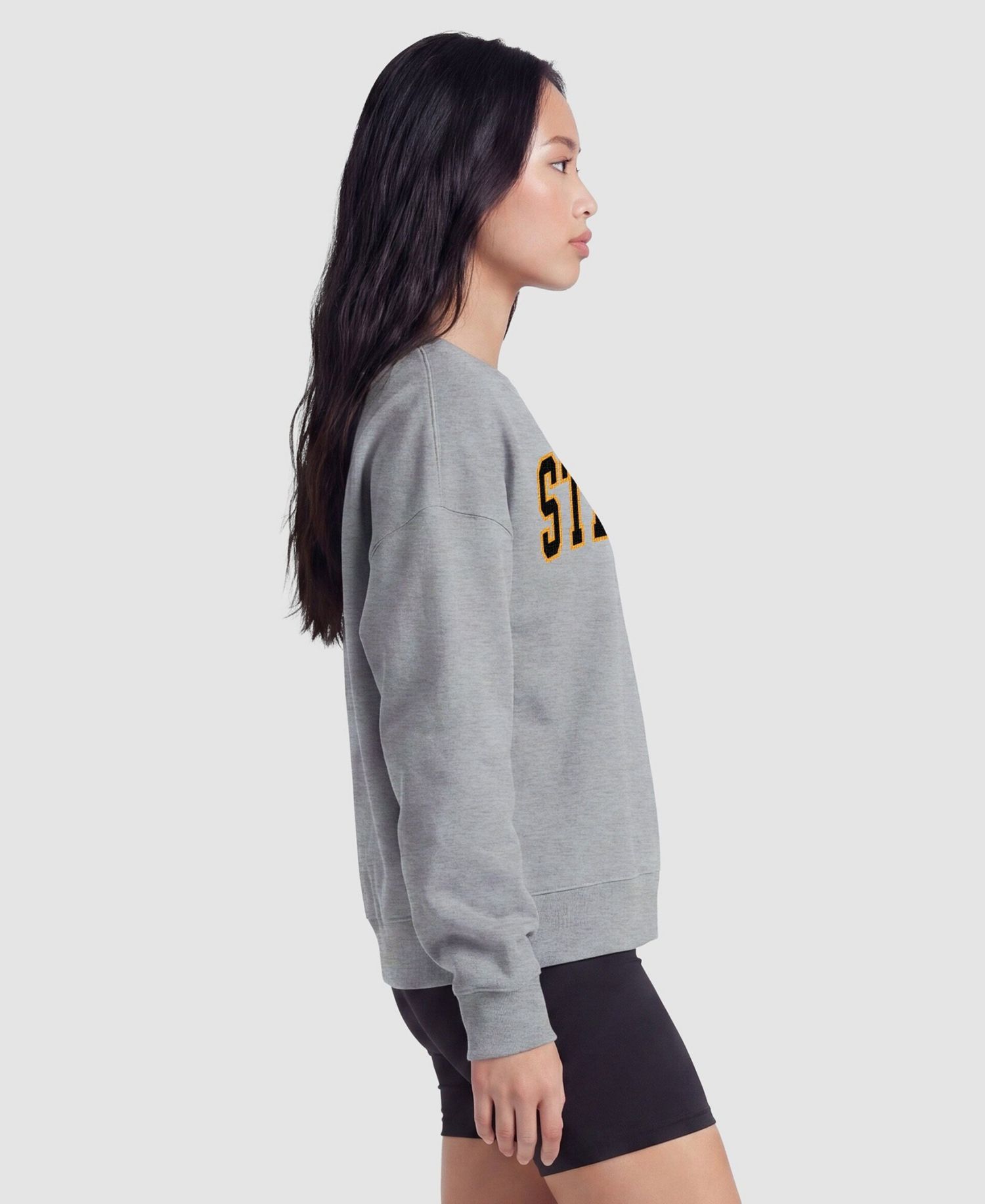 Pittsburgh Steelers Women's Contrast Lined Sweatshirt - Heather Gray