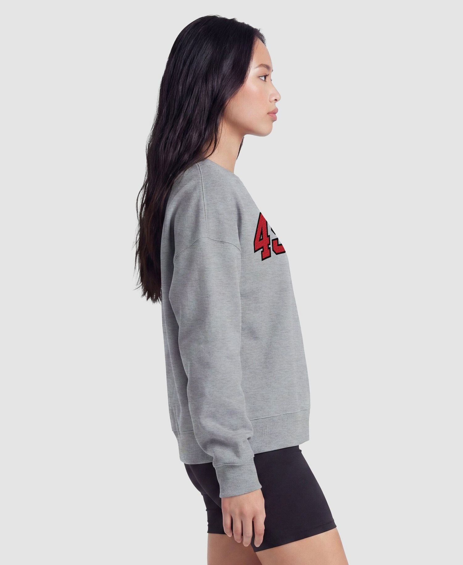San Francisco 49ers Women's Contrast Lined Sweatshirt - Heather Gray