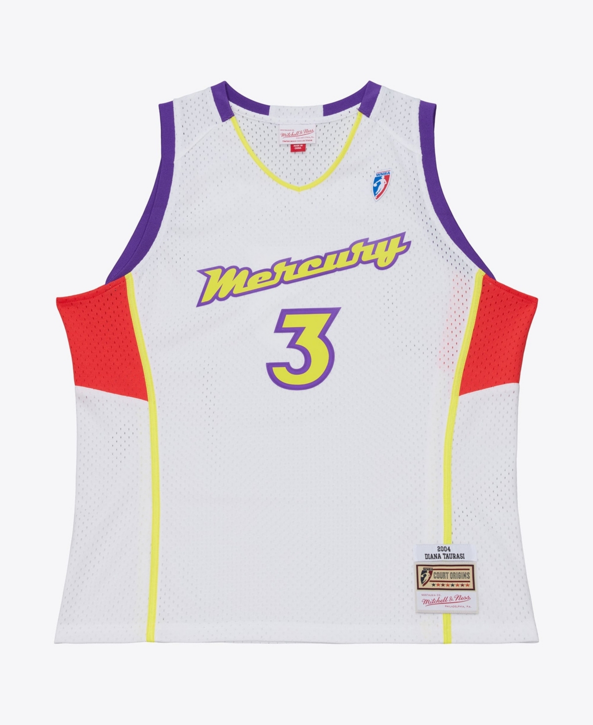 Mitchell & Ness Men's and Women's Diana Taurasi Phoenix Mercury 2004 Retro Court Origins Jersey - White