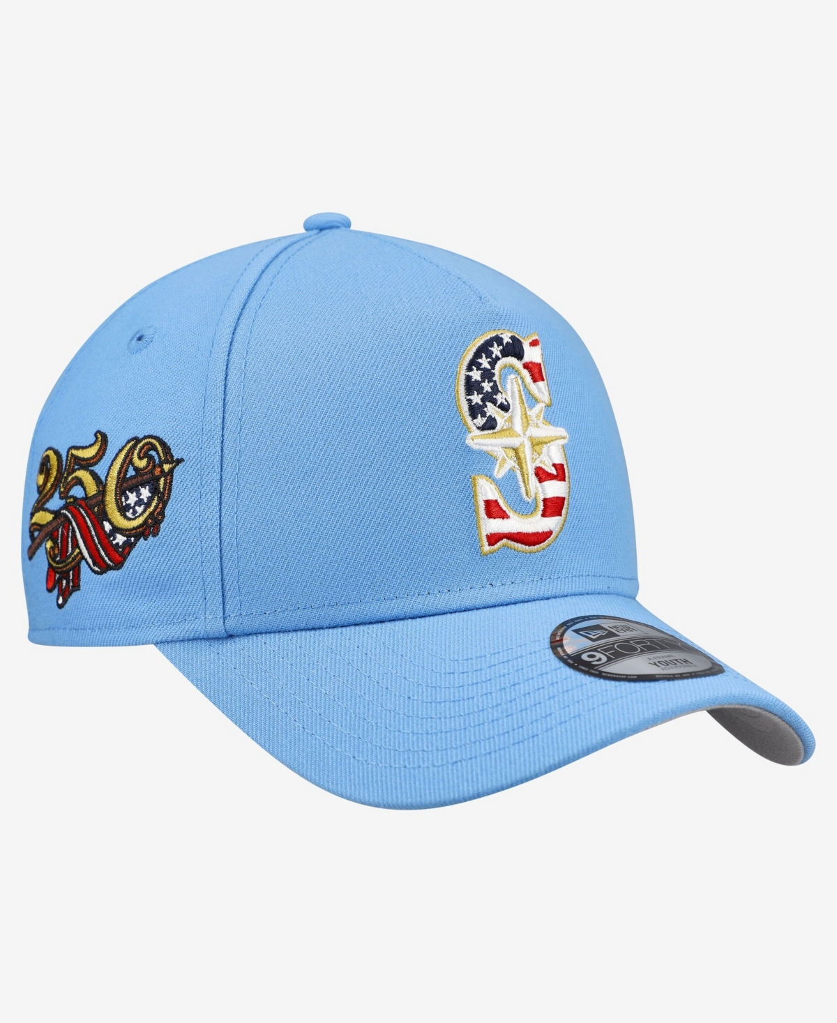 New Era Kids' Big Boys And Girls Seattle Mariners 9forty A-frame Adjustable Baseball Cap In Light Blue