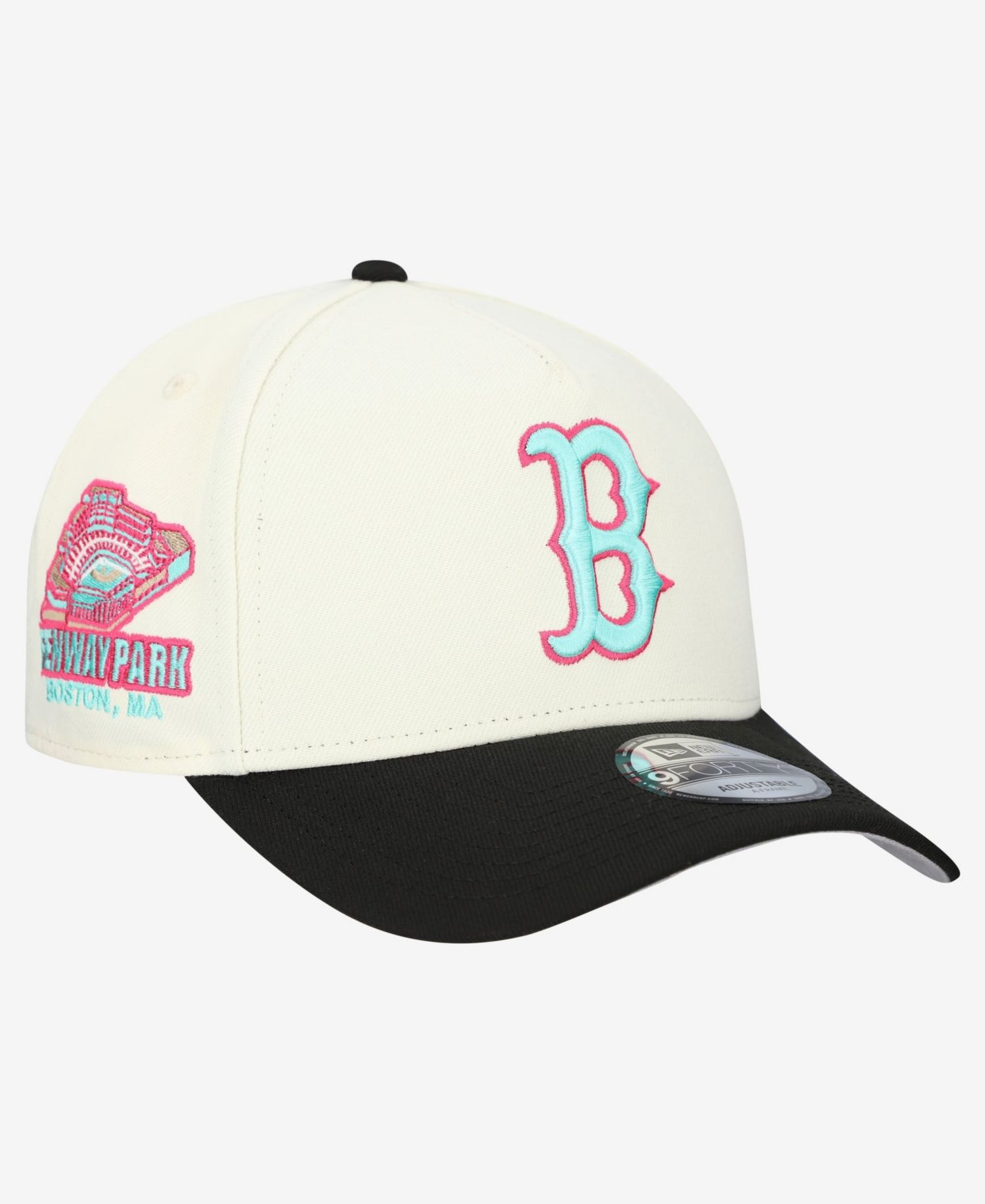 Men's Cream Boston Red Sox Stadium Chrome 9FORTY A-Frame Adjustable Hat