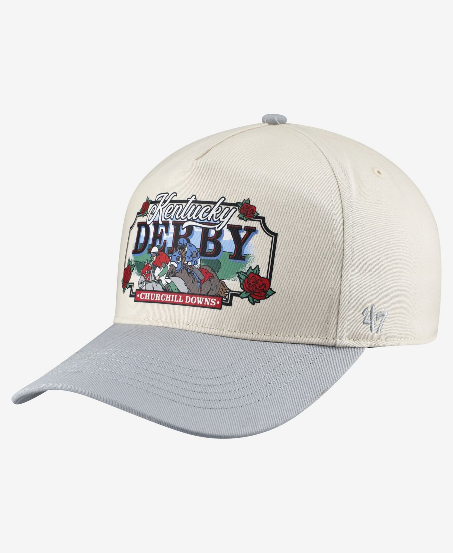 Men's and Women's x '47 Cream Kentucky Derby Run For The Roses Retro Hitch Snapback Hat