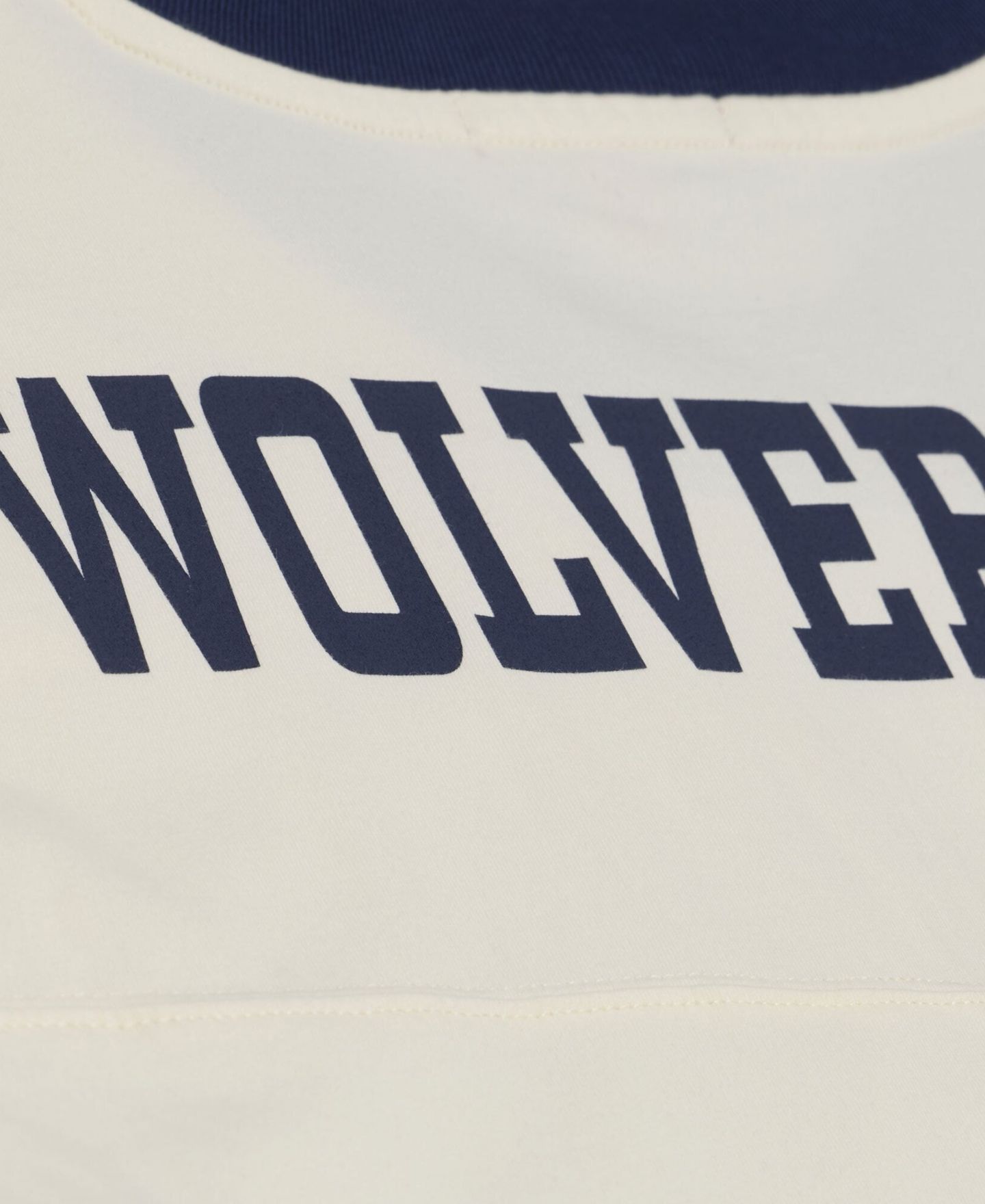 Женская футболка Mitchell & Ness Cream Michigan Wolverines Retro Roots Crop Boxy Yoke — фото 5