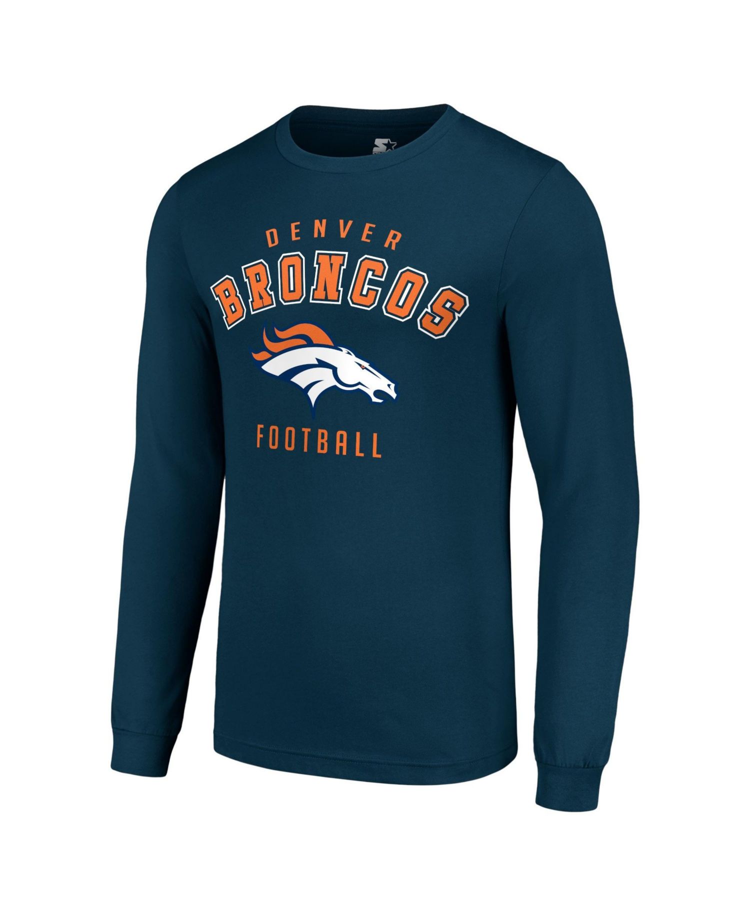 Men's Navy Denver Broncos Long Sleeve T-Shirt