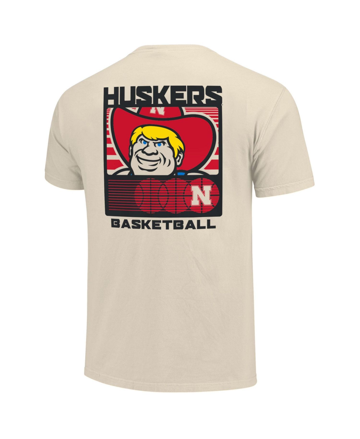 Men's Cream Nebraska Huskers Basketball Staredown Comfort Colors