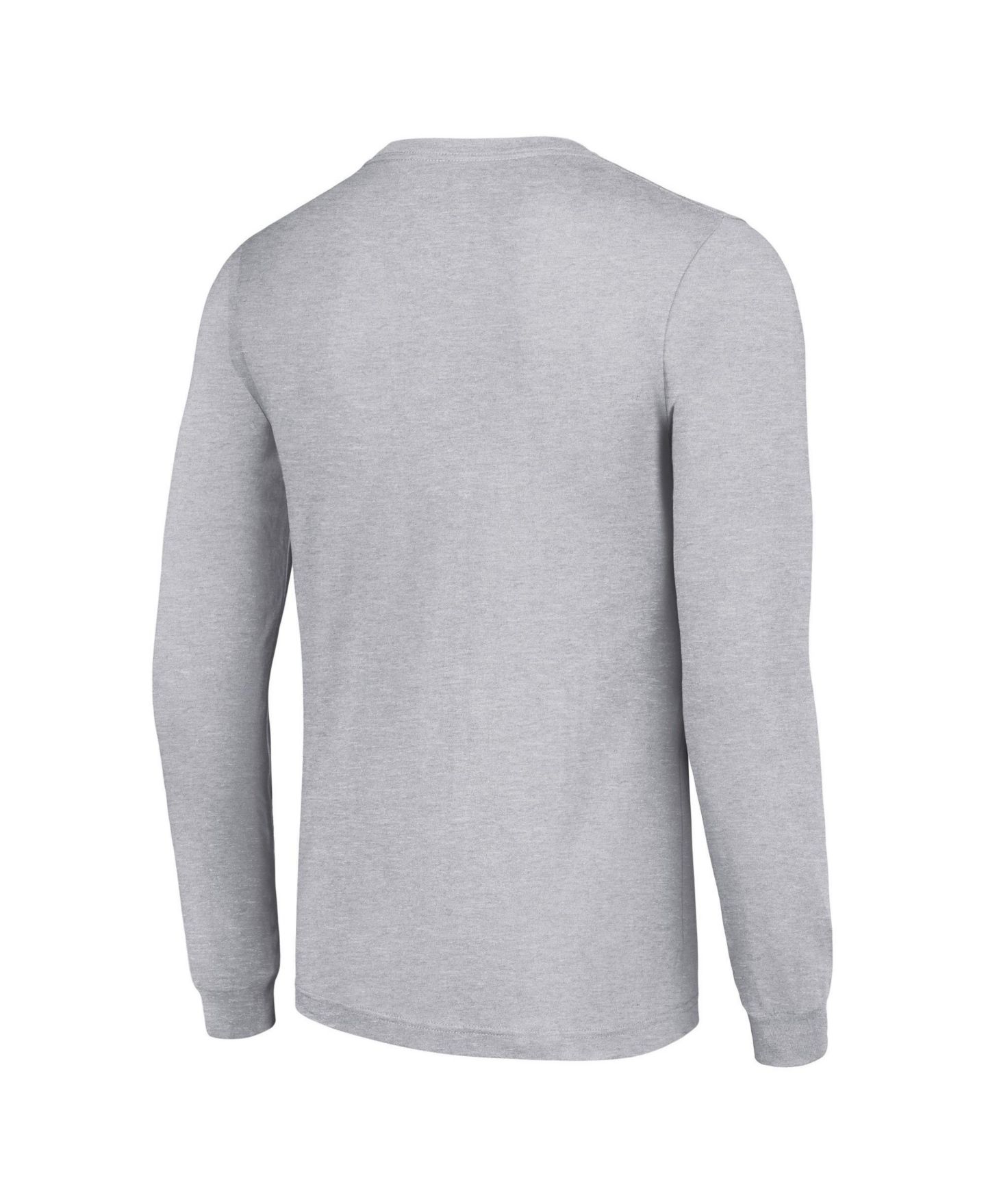 Мужская футболка Starter Heather Gray Buffalo Bills Throwback Logo Long Sleeve — фото 3